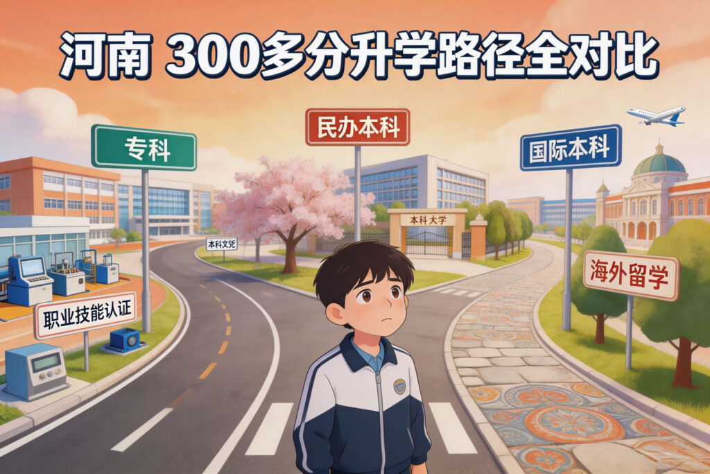 河南高考400多分升学路径全对比：民办、专科、复读、国际本科，到底怎么选？
